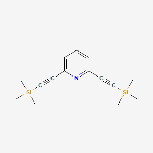 molecular formula C15H21NSi2 B7884686 2,6-Bis[(trimethylsilyl)ethynyl]pyridine CAS No. 75867-44-6