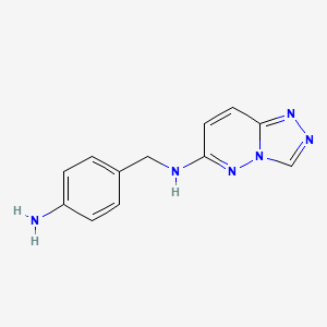 molecular formula C12H12N6 B7885037 N-(4-aminobenzyl)-[1,2,4]triazolo[4,3-b]pyridazin-6-amine 