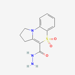 molecular formula C12H13N3O3S B7885088 2,3-dihydro-1H-pyrrolo[2,1-c][1,4]benzothiazine-4-carbohydrazide 5,5-dioxide 