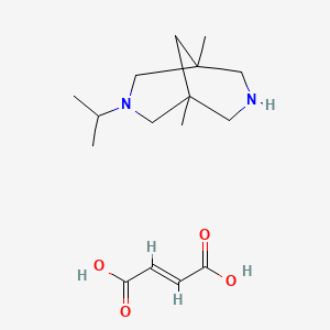 molecular formula C16H28N2O4 B7885152 (1R,5S)-3-isopropyl-1,5-dimethyl-3,7-diazabicyclo[3.3.1]nonane fumarate 