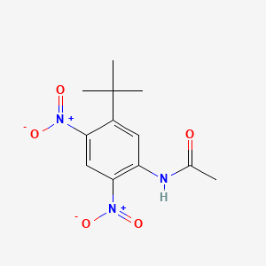 molecular formula C12H15N3O5 B7885190 N-{5-tert-butyl-2,4-dinitrophenyl}acetamide 
