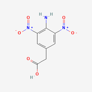 molecular formula C8H7N3O6 B7885199 {4-Amino-3,5-dinitrophenyl}acetic acid 