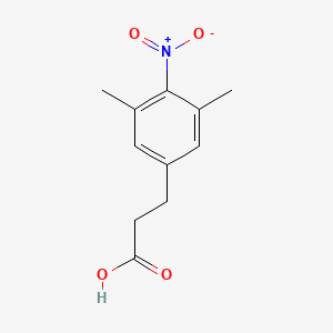 molecular formula C11H13NO4 B7885201 3-{4-Nitro-3,5-dimethylphenyl}propanoic acid 