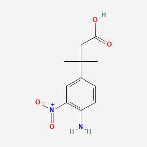 molecular formula C11H14N2O4 B7885210 3-{4-Amino-3-nitrophenyl}-3-methylbutanoic acid 