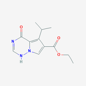 ethyl 4-oxo-5-propan-2-yl-1H-pyrrolo[2,1-f][1,2,4]triazine-6-carboxylate