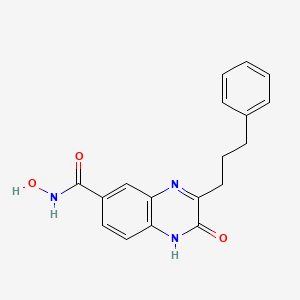 molecular formula C18H17N3O3 B7885249 N-hydroxy-2-oxo-3-(3-phenylpropyl)-1H-quinoxaline-6-carboxamide 