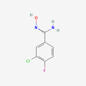 molecular formula C7H6ClFN2O B7885266 3-chloro-4-fluoro-N-hydroxy-benzenecarboximidamide 