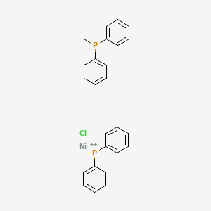 molecular formula C26H25ClNiP2 B7885289 Diphenylphosphanide;ethyl(diphenyl)phosphane;nickel(2+);chloride 