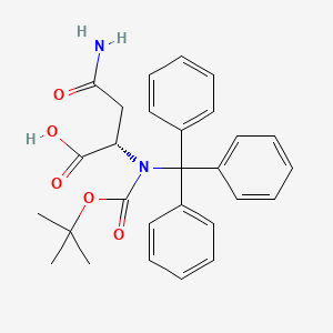 molecular formula C28H30N2O5 B7885301 L-Asparagine, N2-[(1,1-dimethylethoxy)carbonyl]-N-(triphenylmethyl)- 