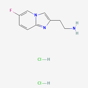 molecular formula C9H12Cl2FN3 B7885318 2-(6-Fluoroimidazo[1,2-a]pyridin-2-yl)ethanamine;dihydrochloride 