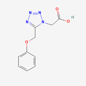 molecular formula C10H10N4O3 B7885348 2-[5-(phenoxymethyl)-1H-1,2,3,4-tetrazol-1-yl]acetic acid 