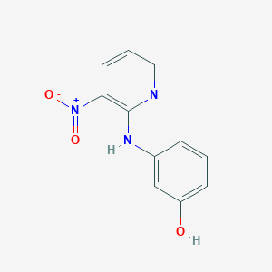 molecular formula C11H9N3O3 B7885349 3-[(3-Nitropyridin-2-yl)amino]phenol 