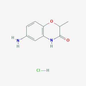 molecular formula C9H11ClN2O2 B7885353 6-Amino-2-methyl-2H-benzo[b][1,4]oxazin-3(4H)-one hydrochloride 