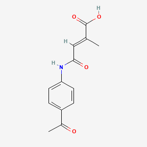 molecular formula C13H13NO4 B7885362 (2E)-3-[(4-acetylphenyl)carbamoyl]-2-methylprop-2-enoic acid 