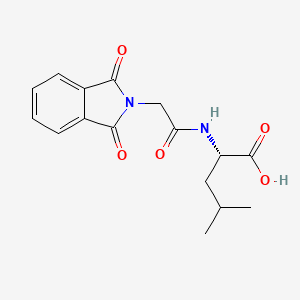 molecular formula C16H18N2O5 B7885421 (S)-2-(2-(1,3-Dioxoisoindolin-2-yl)acetamido)-4-methylpentanoic acid 