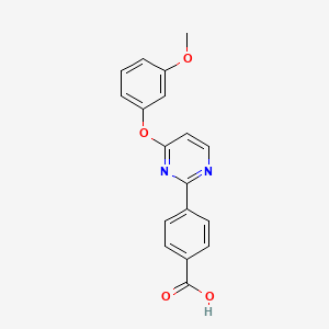 molecular formula C18H14N2O4 B7885494 4-[4-(3-Methoxyphenoxy)pyrimidin-2-yl]benzoic acid 