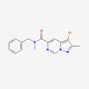 N-benzyl-3-bromo-N,2-dimethylpyrazolo[1,5-c]pyrimidine-5-carboxamide
