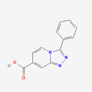molecular formula C13H9N3O2 B7885535 3-Phenyl-[1,2,4]triazolo[4,3-a]pyridine-7-carboxylic acid 