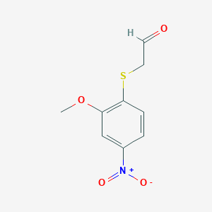 molecular formula C9H9NO4S B7885537 [(2-Methoxy-4-nitrophenyl)thio]acetaldehyde 