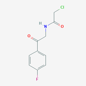 molecular formula C10H9ClFNO2 B7885546 2-chloro-N-[2-(4-fluorophenyl)-2-oxoethyl]acetamide 