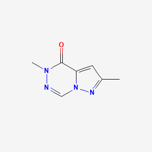 molecular formula C7H8N4O B7885574 2,5-dimethylpyrazolo[1,5-d][1,2,4]triazin-4(5H)-one 