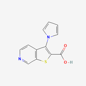 molecular formula C12H8N2O2S B7885609 3-(1H-pyrrol-1-yl)thieno[2,3-c]pyridine-2-carboxylic acid 