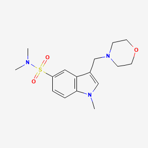 molecular formula C16H23N3O3S B7885645 N,N,1-trimethyl-3-(morpholin-4-ylmethyl)-1H-indole-5-sulfonamide 