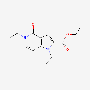 molecular formula C14H18N2O3 B7885657 ethyl 1,5-diethyl-4-oxo-4,5-dihydro-1H-pyrrolo[3,2-c]pyridine-2-carboxylate 