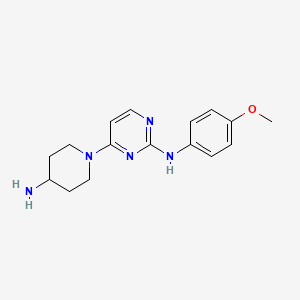 molecular formula C16H21N5O B7885662 4-(4-aminopiperidin-1-yl)-N-(4-methoxyphenyl)pyrimidin-2-amine 