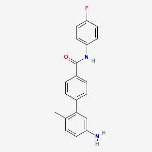 molecular formula C20H17FN2O B7885677 5'-amino-N-(4-fluorophenyl)-2'-methyl-1,1'-biphenyl-4-carboxamide 