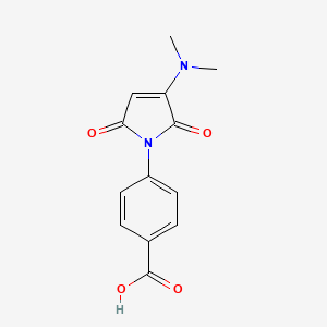 molecular formula C13H12N2O4 B7885696 4-[3-(dimethylamino)-2,5-dioxo-2,5-dihydro-1H-pyrrol-1-yl]benzoic acid 