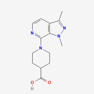 molecular formula C14H18N4O2 B7885701 1-(1,3-dimethyl-1H-pyrazolo[3,4-c]pyridin-7-yl)piperidine-4-carboxylic acid 