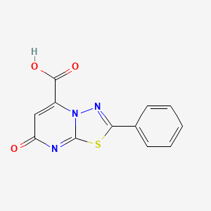 molecular formula C12H7N3O3S B7885710 7-oxo-2-phenyl-7H-[1,3,4]thiadiazolo[3,2-a]pyrimidine-5-carboxylic acid 