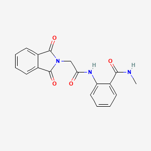 molecular formula C18H15N3O4 B7885717 2-[2-(1,3-dioxo-2,3-dihydro-1H-isoindol-2-yl)acetamido]-N-methylbenzamide 