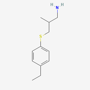 molecular formula C12H19NS B7885769 3-[(4-Ethylphenyl)thio]-2-methylpropan-1-amine 