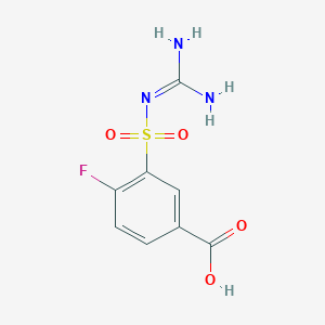 molecular formula C8H8FN3O4S B7885777 3-({[Amino(imino)methyl]amino}sulfonyl)-4-fluorobenzoic acid 