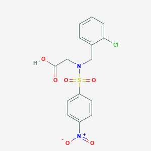 molecular formula C15H13ClN2O6S B7885785 {(2-Chlorobenzyl)[(4-nitrophenyl)sulfonyl]amino}acetic acid 