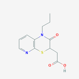 molecular formula C12H14N2O3S B7885796 (2-oxo-1-propyl-2,3-dihydro-1H-pyrido[2,3-b][1,4]thiazin-3-yl)acetic acid 