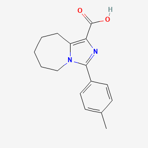 molecular formula C16H18N2O2 B7885797 3-(4-methylphenyl)-5H,6H,7H,8H,9H-imidazo[1,5-a]azepine-1-carboxylic acid 