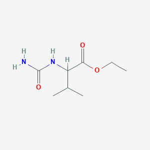 molecular formula C8H16N2O3 B7885804 Ethyl 2-[(aminocarbonyl)amino]-3-methylbutanoate 