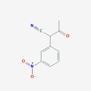 molecular formula C10H8N2O3 B7885820 2-(3-Nitrophenyl)-3-oxobutanenitrile 