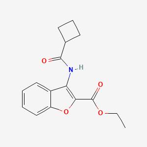 molecular formula C16H17NO4 B7885828 Ethyl 3-[(cyclobutylcarbonyl)amino]-1-benzofuran-2-carboxylate 
