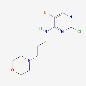molecular formula C11H16BrClN4O B7885862 5-bromo-2-chloro-N-(3-morpholin-4-ylpropyl)pyrimidin-4-amine 