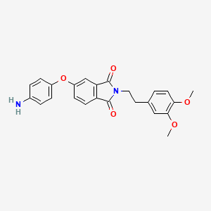 molecular formula C24H22N2O5 B7885899 5-(4-Aminophenoxy)-2-(3,4-dimethoxyphenethyl)-1,3-isoindolinedione 