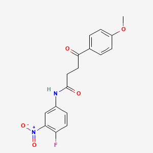 molecular formula C17H15FN2O5 B7885902 N-(4-fluoro-3-nitrophenyl)-4-(4-methoxyphenyl)-4-oxobutanamide 