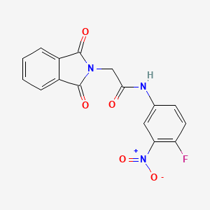 molecular formula C16H10FN3O5 B7885906 2-(1,3-dioxoisoindol-2-yl)-N-(4-fluoro-3-nitrophenyl)acetamide 
