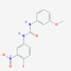 molecular formula C14H12FN3O4 B7885922 N-(4-fluoro-3-nitrophenyl)-N'-(3-methoxyphenyl)urea 