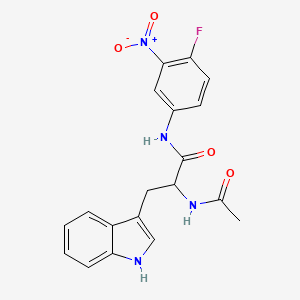 molecular formula C19H17FN4O4 B7885937 2-(acetylamino)-N-(4-fluoro-3-nitrophenyl)-3-(1H-indol-3-yl)propanamide 