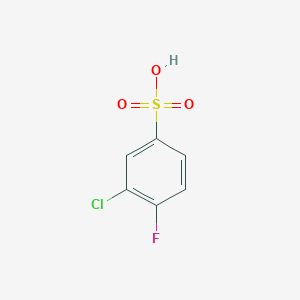 molecular formula C6H4ClFO3S B7885975 3-Chloro-4-fluorobenzenesulfonic acid 