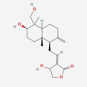 2(3H)-Furanone, 3-[2-[(1R,4aS,6R,8aS)-decahydro-6-hydroxy-5-(hydroxymethyl)-5,8a-dimethyl-2-methylene-1-naphthalenyl]ethylidene]dihydro-4-hydroxy-, (3E)-